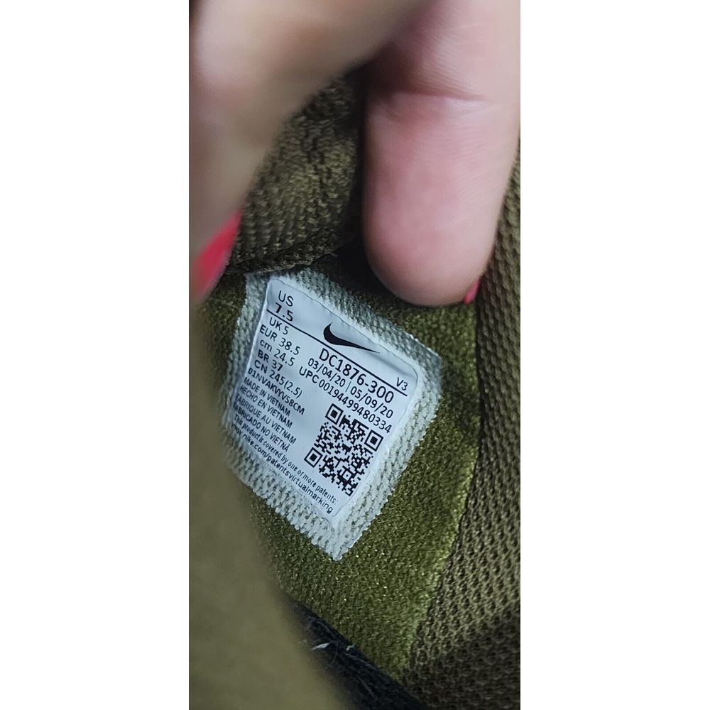 Rare Nike Air Force 1 Shadow Olive Orange Black DC1876-300 Womans Size 7.5 - Picture 7 of 9